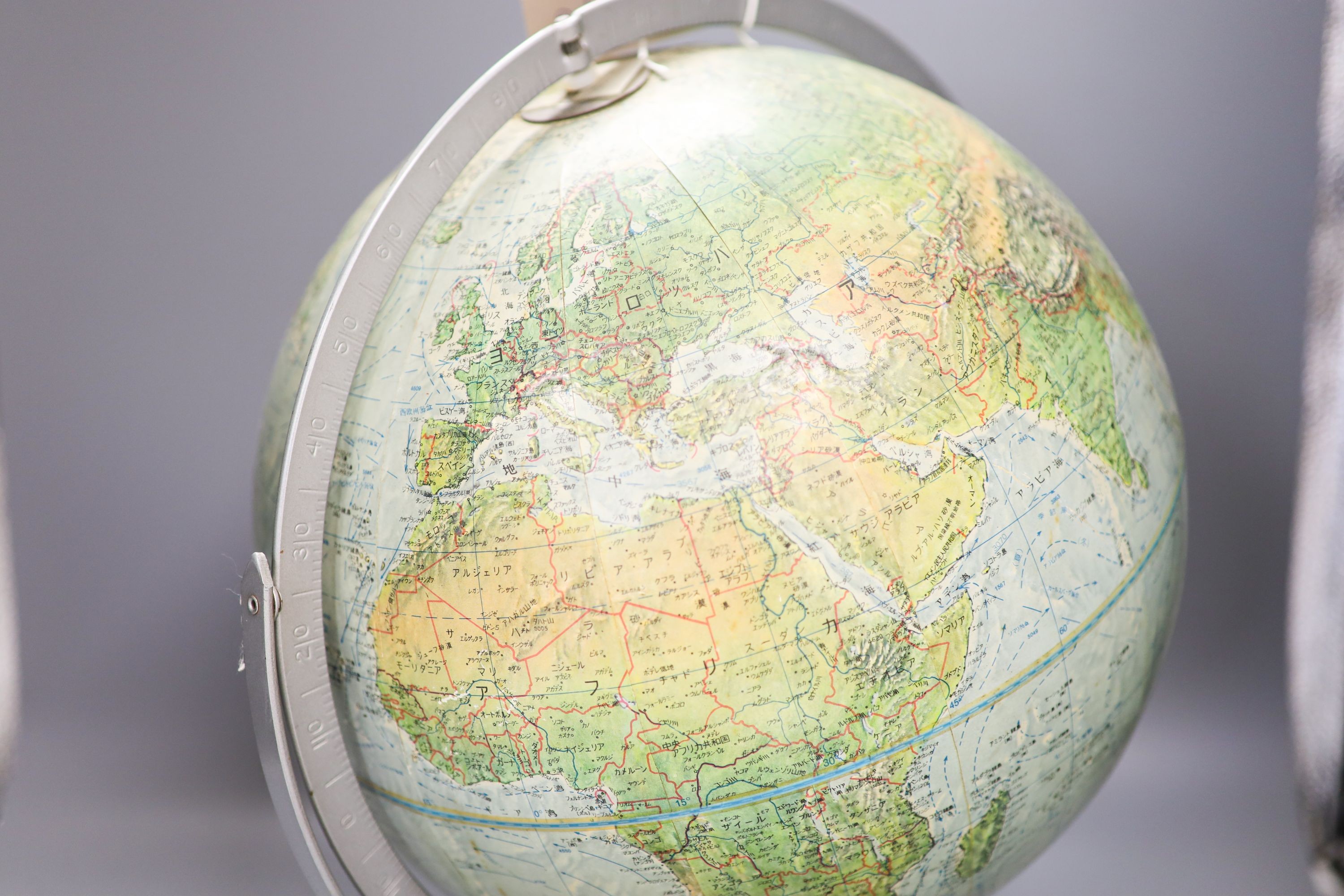 Two Japanese Readers Digest terrestrial globes 40cm